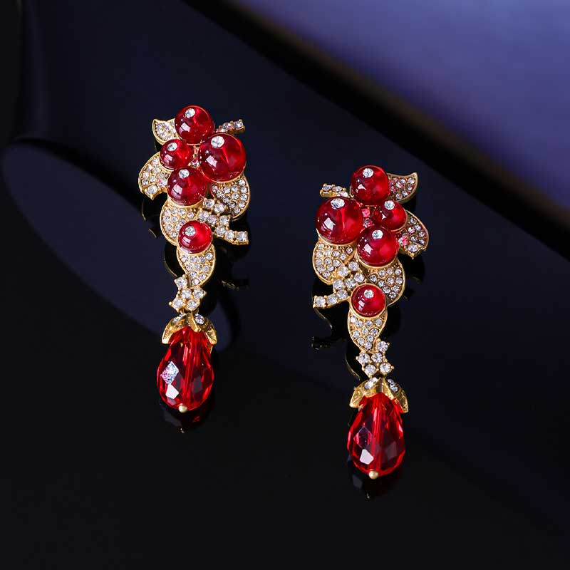 Red Berry Earrings
