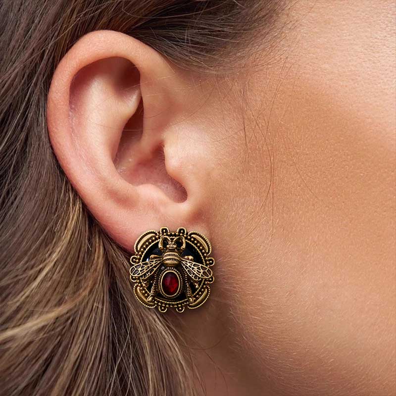 Vintage Bee Earrings
