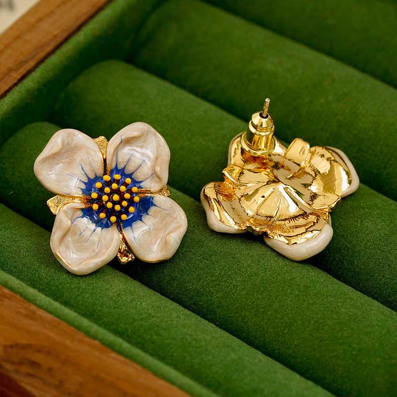 White Bloom Earrings