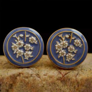 Enamel Plum Blossom Earrings