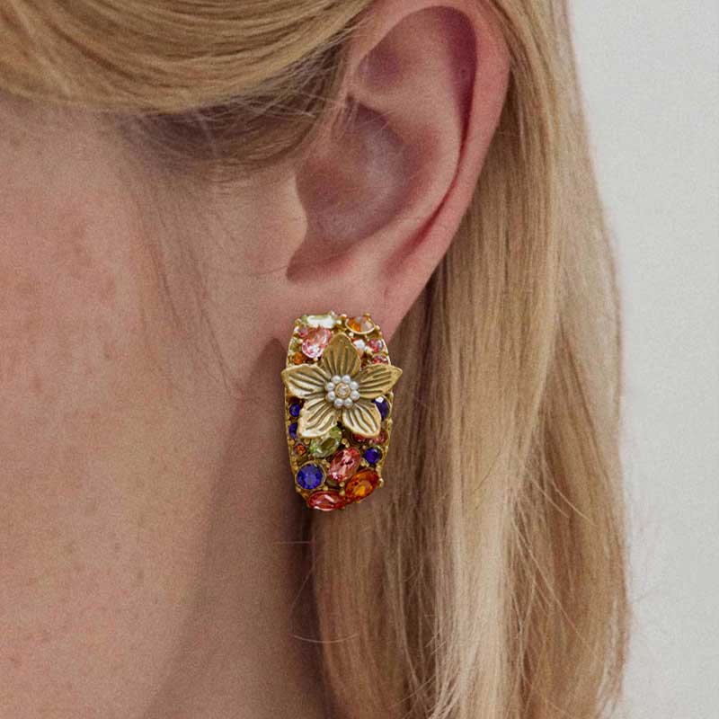 Colorful Floral Earrings