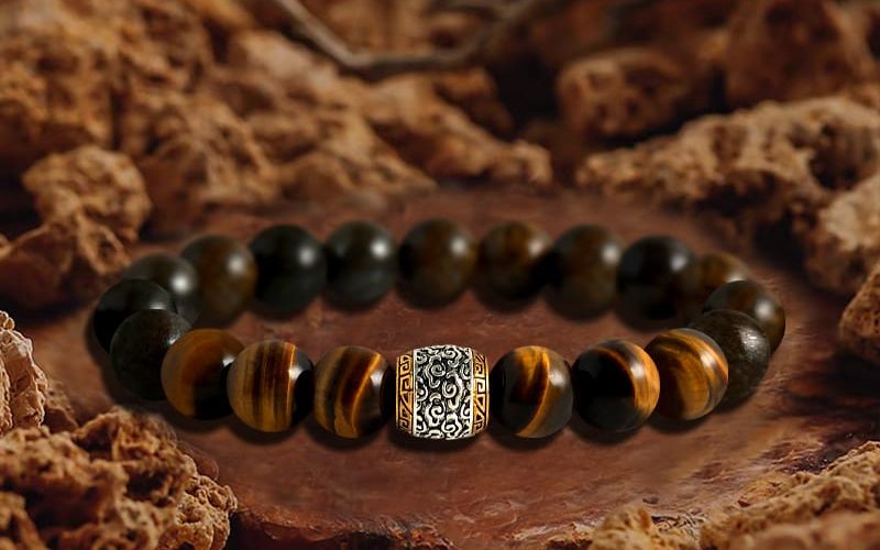 Sun Wukong's Wit & Valor Bracelet - Bronze Stone, Tiger's Eye